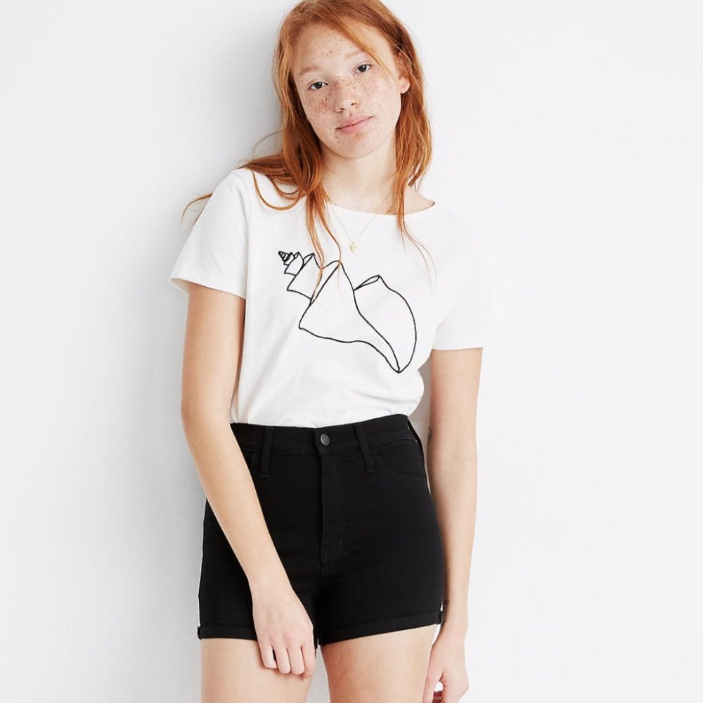 Madewell Roadtripper Jean Shorts in Bennett Black